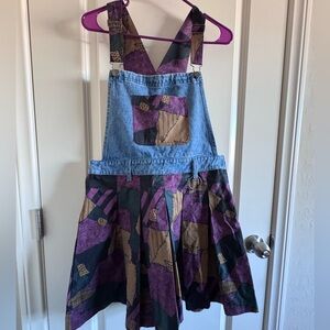 NWT Hot Topic NBC Patchwork Denim Overall Sally Dress